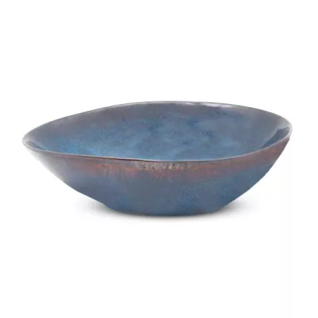 Bowl Ovalado de Ceramica 24.3 x 18.5 x 6.5 Centimetros  Azul BELLARTE LDX-W00224