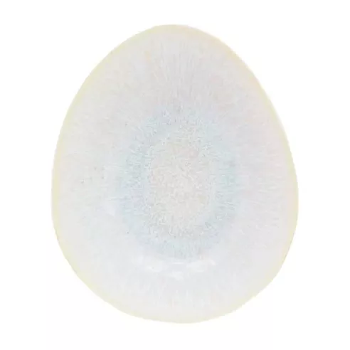 Bowl Ovalado de Ceramica 20 x 17 x 5.5 Centimetros Blanco BELLARTE LDX-W00483