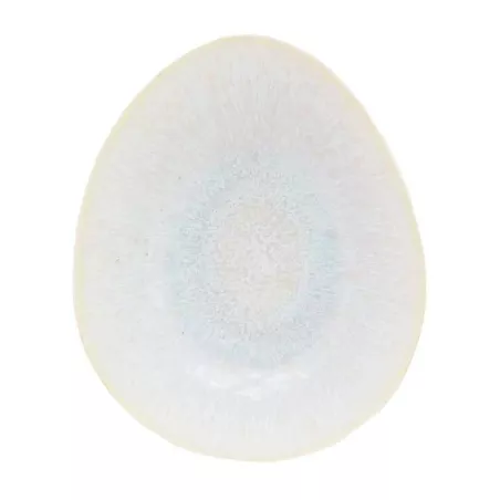 Bowl Ovalado de Ceramica 20 x 17 x 5.5 Centimetros Blanco BELLARTE LDX-W00483