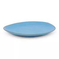 Plato Ovalado de Ceramica 28.5 x 24 Centimetros Azul BELLARTE LDX-P00033 2