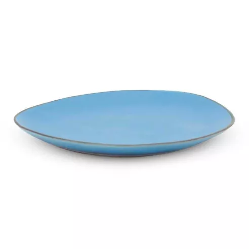Plato Ovalado de Ceramica 28.5 x 24 Centimetros Azul BELLARTE LDX-P00033