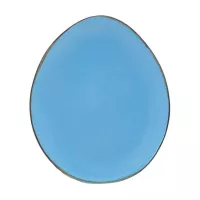 Plato Ovalado de Ceramica 20.5 x 17 Centimetros Azul BELLARTE LDX-P00034