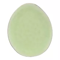 Plato Ovalado de Ceramica 28.5 x 24 Centimetros Verde BELLARTE LDX-P00039