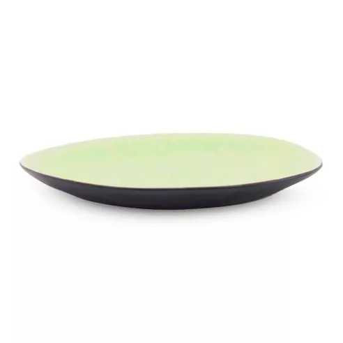 Plato Ovalado de Ceramica 28.5 x 24 Centimetros Verde BELLARTE LDX-P00039
