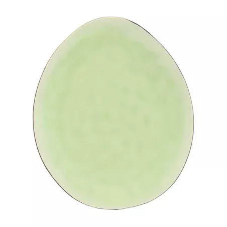 Plato Ovalado de Ceramica 20.5 x 17 Centimetros Verde BELLARTE LDX-P00040