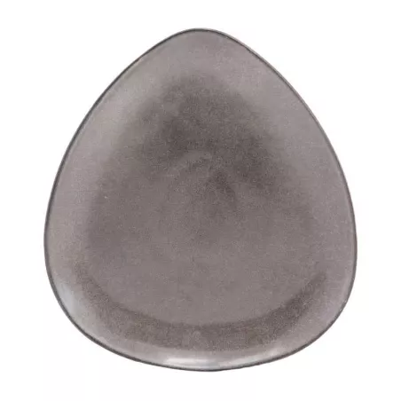 Plato Triangular de Ceramica 20.5 x 18 Centimetros Cafe BELLARTE LDX-P00540
