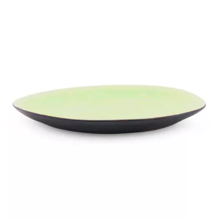 Plato Ovalado de Ceramica 20.5 x 17 Centimetros Verde BELLARTE LDX-P00040