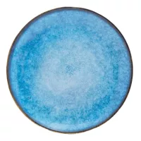Plato de Ceramica Redondo de 27.5 Centimetros de Color Azul BELLARTE LDX-P00712