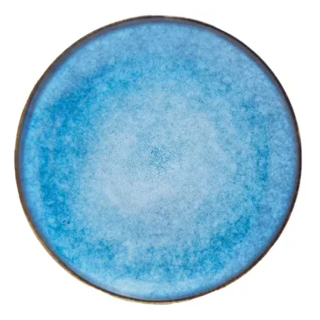 Plato de Ceramica Redondo de 27.5 Centimetros de Color Azul BELLARTE LDX-P00712
