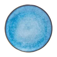 Plato de Ceramica Redondo de 22 Centimetros de Color Azul BELLARTE LDX-P00713