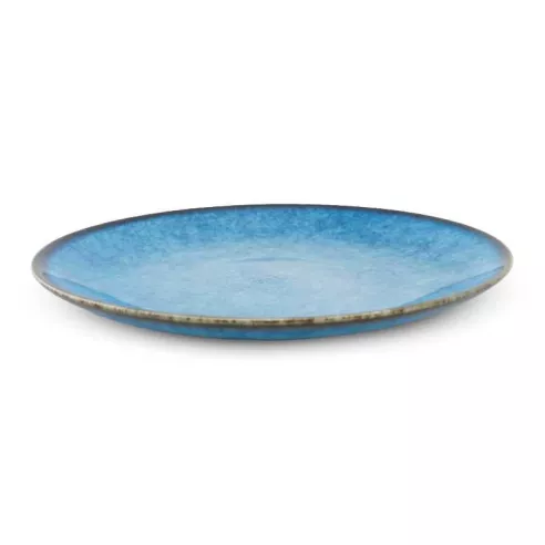 Plato de Ceramica Redondo de 22 Centimetros de Color Azul BELLARTE LDX-P00713