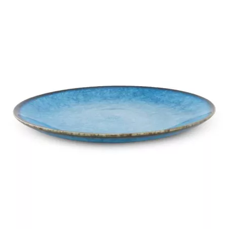 Plato de Ceramica Redondo de 22 Centimetros de Color Azul BELLARTE LDX-P00713