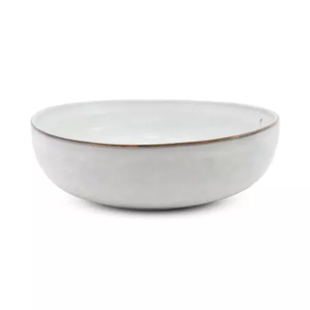 Bowl de Ceramica Redondo de 18 x 6 Centimetros de Color Gris BELLARTE LDX-W00468