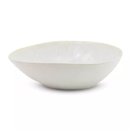 Bowl Ovalado de Ceramica 20 x 17 x 5.5 Centimetros Blanco BELLARTE LDX-W00483