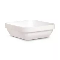 Bowl de Vidrio Cuadrado para Restaurante de 11 Centimetros de Color Blanco ARC 18962