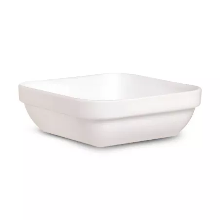 Bowl de Vidrio Cuadrado para Restaurante de 11 Centimetros de Color Blanco ARC 18962