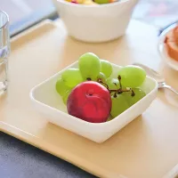 Bowl de Vidrio Cuadrado para Restaurante de 11 Centimetros de Color Blanco ARC 18962 2