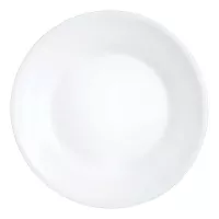 Plato de Vidrio Redondo Coupe para Restaurante de 15.3 Centimetros de Color Blanco ARC 22506