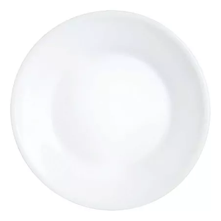 Plato de Vidrio Redondo Coupe para Restaurante de 15.3 Centimetros de Color Blanco ARC 22506