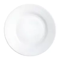 Plato de Vidrio Redondo de Borde Ancho para Restaurante de 23.5 Centimetros ARC 22522