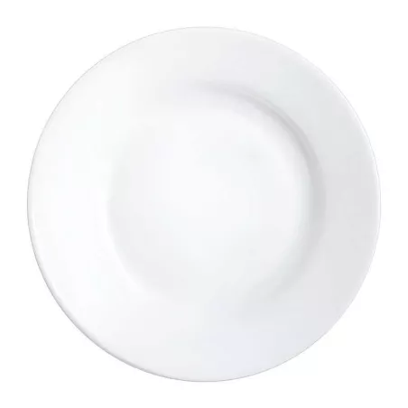 Plato de Vidrio Redondo de Borde Ancho para Restaurante de 23.5 Centimetros ARC 22522