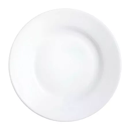Plato de Vidrio Redondo de Borde Ancho para Restaurante de 25.2 Centimetros ARC P3972