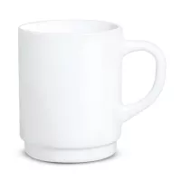 Taza de Vidrio Apilable para Restaurante de 305 Mililitros de Color Blanco ARC 18316