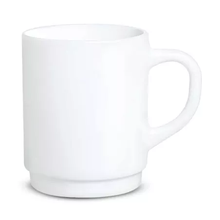 Taza de Vidrio Apilable para Restaurante de 305 Mililitros de Color Blanco ARC 18316