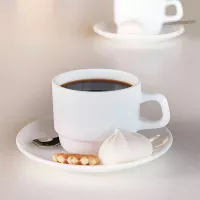 Taza de Vidrio para Restaurante de 80 Mililitros de Color Blanco ARC 22662 2