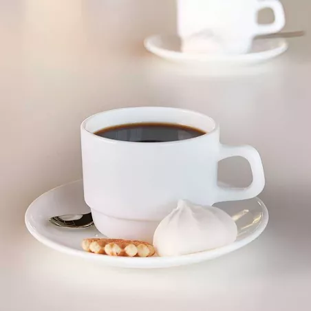 Taza de Vidrio para Restaurante de 80 Mililitros de Color Blanco ARC 22662