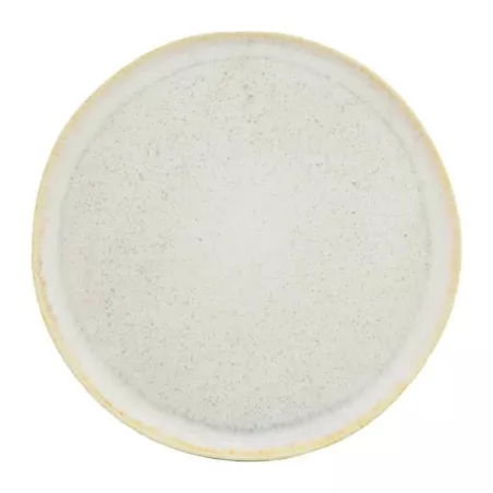 Plato de Ceramica Redondo de 27 x 2 Centimetros de Color Beige BELLARTE LDX-P00710