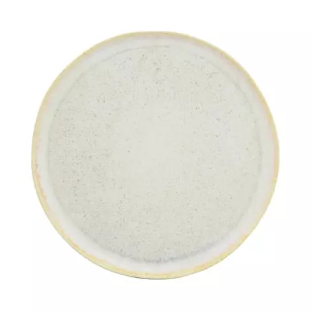 Plato de Ceramica Redondo de 21 x 1.5 Centimetros de Color Beige BELLARTE LDX-P00711