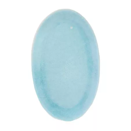 Plato Ovalado de Ceramica de 29.5 x 18 Centimetros de Color Celeste BELLARTE LDX-P00640