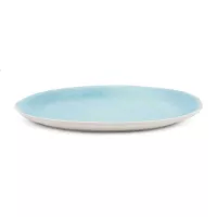 Plato Ovalado de Ceramica de 29.5 x 18 Centimetros de Color Celeste BELLARTE LDX-P00640 2