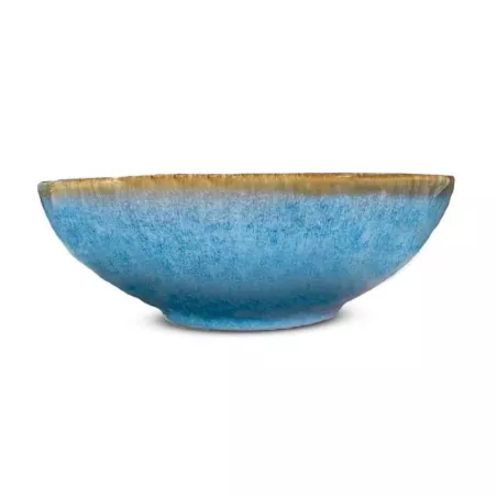 Bowl de Ceramica Redondo de 17.5 x 6 Centimetros de Color Celeste BELLARTE LDX-W00540