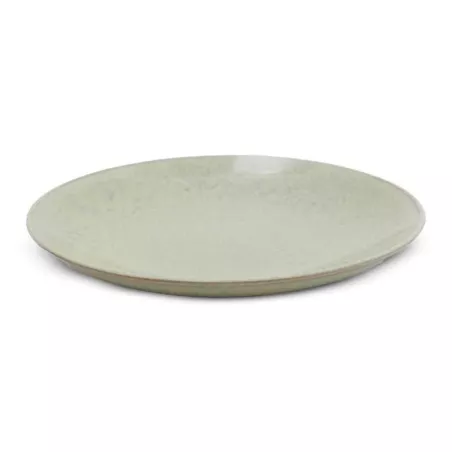 Plato de Ceramica Redondo de 22 Centimetros de Color de Verde BELLARTE LDX-P00715