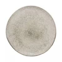 Plato Redondo de Ceramica de 20 Centimetros de Color Cafe BELLARTE LDX-P00717