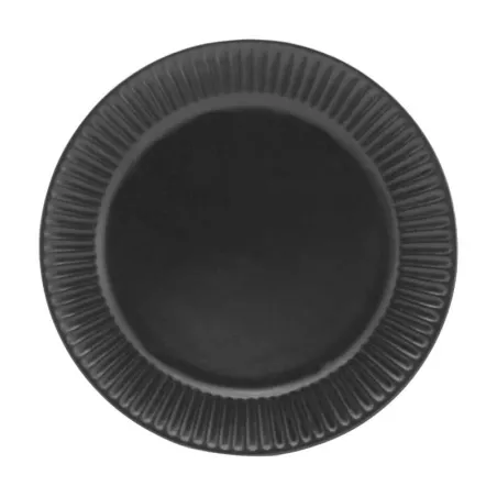 Plato de Ceramica Redondo de 26.8 Centimetros de Color Negro BELLARTE LDX-P00003