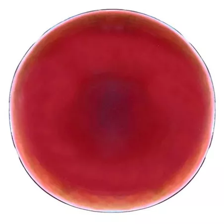 Plato Redondo de Ceramica de 27.5 Centimetros de Color Rojo BELLARTE LDX-P00718