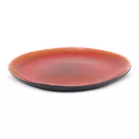 Plato Redondo de Ceramica de 27.5 Centimetros de Color Rojo BELLARTE LDX-P00718 2