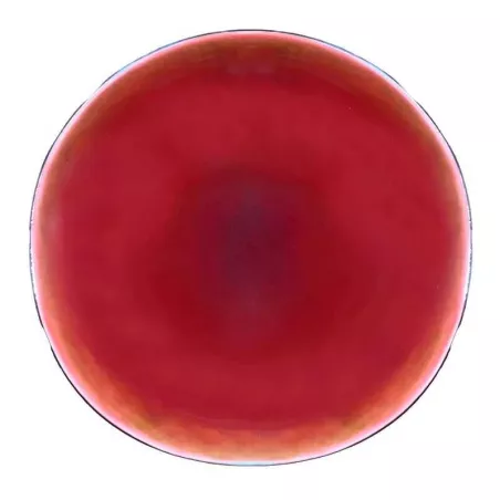 Plato de Ceramica Redondo de 20 Centimetros de Color Rojo BELLARTE LDX-P00719