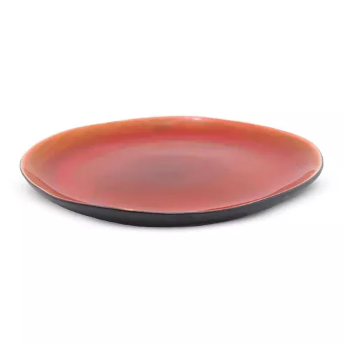 Plato de Ceramica Redondo de 20 Centimetros de Color Rojo BELLARTE LDX-P00719