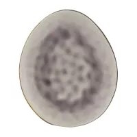 Plato Ovalado de Ceramica 28.5 x 24 Centimetros Negro BELLARTE LDX-P00154