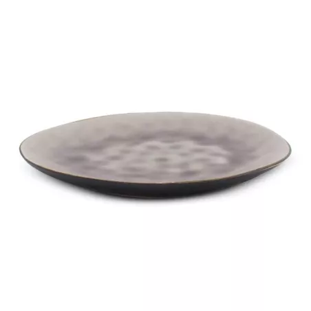 Plato Ovalado de Ceramica 28.5 x 24 Centimetros Negro BELLARTE LDX-P00154