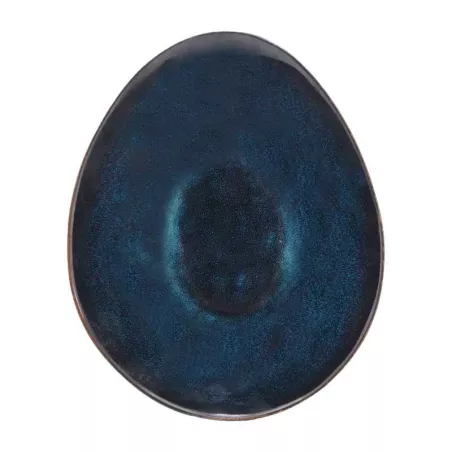 Bowl Ovalado de Ceramica 20.5 x 17 x 5.8 Centimetros Azul BELLARTE LDX-W00225