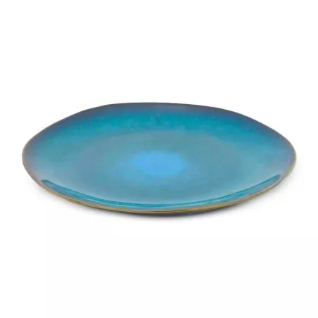 Plato Redondo de Ceramica 22.5 Centimetros Verde BELLARTE LDX-P00053