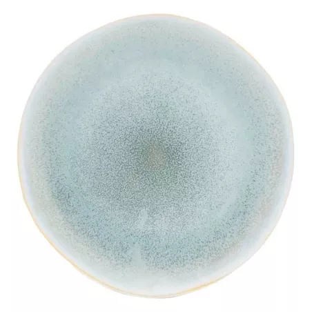 Plato Redondo de Ceramica  27.8 Centimetros Celeste BELLARTE LDX-P00092