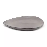 Plato Triangular de Ceramica  27.5 x 24 Centimetros Cafe BELLARTE LDX-P00539 2