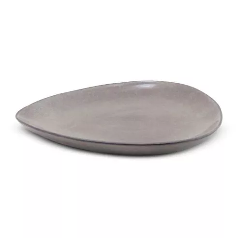 Plato Triangular de Ceramica  27.5 x 24 Centimetros Cafe BELLARTE LDX-P00539