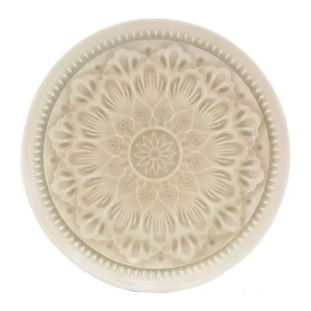 Plato Redondo de Ceramica 21.5 Centimetros Beige BELLARTE LDX-P00138